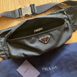 Prada Logo Plaque Belt Bag